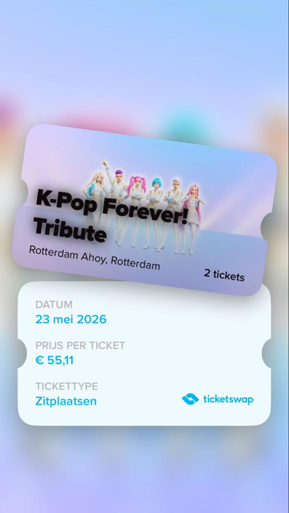 K-Pop Tribute concert, Tickets en Kaartjes, Twee personen