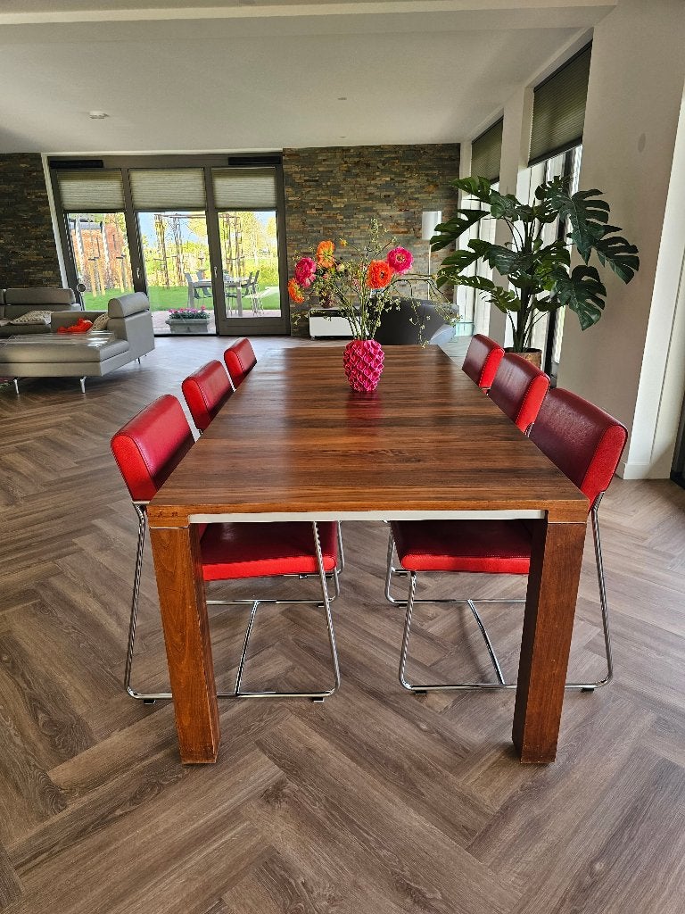 eettafel Leolux, Huis en Inrichting, Tafels | Eettafels, Ophalen, 200 cm of meer, 50 tot 100 cm, Zo goed als nieuw