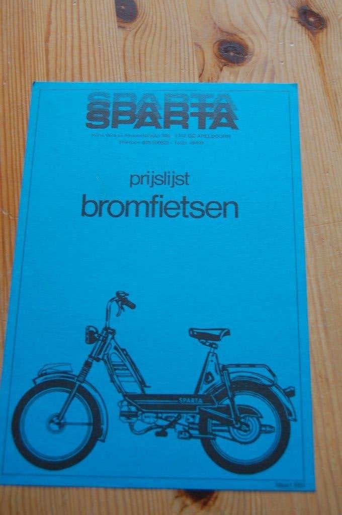 Sparta bromfietsen prijslijst 1981, Ophalen of Verzenden, Zo goed als nieuw