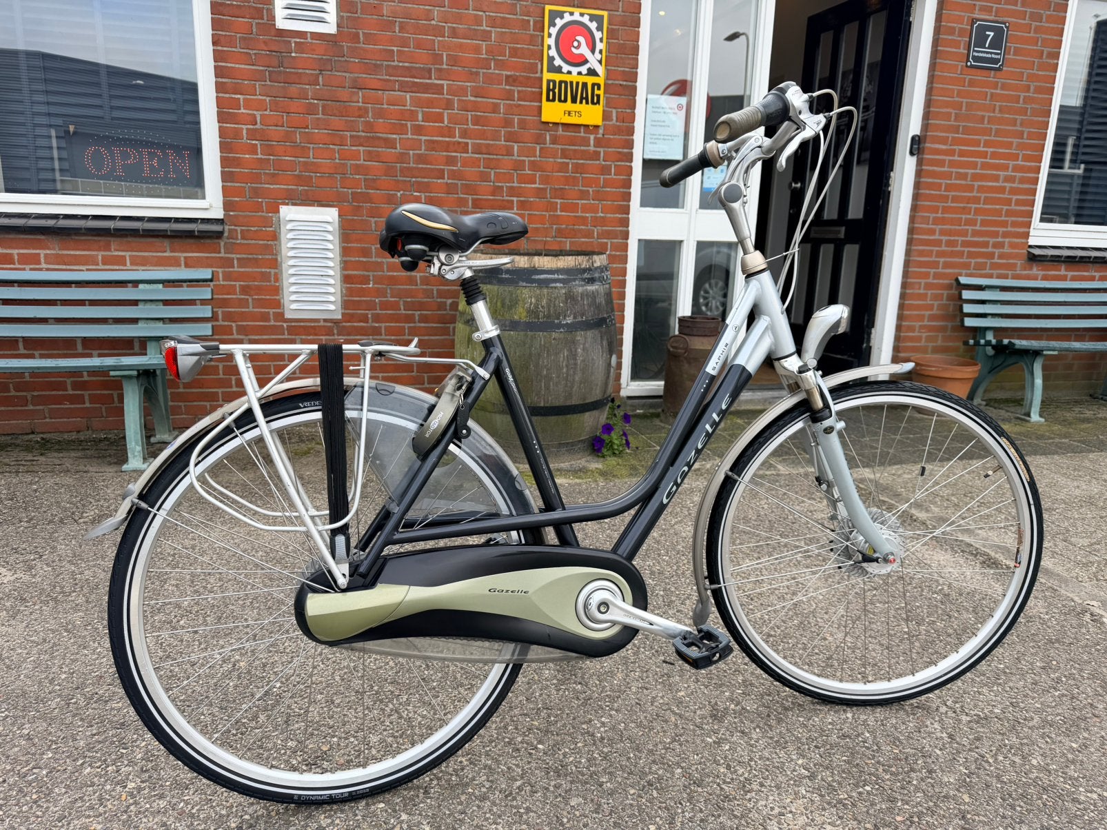 Nagenoeg nieuwe Gazelle Saphir Goldline 8 versn, 53 tot 56 cm, Gazelle, Ophalen of Verzenden, Zo goed als nieuw
