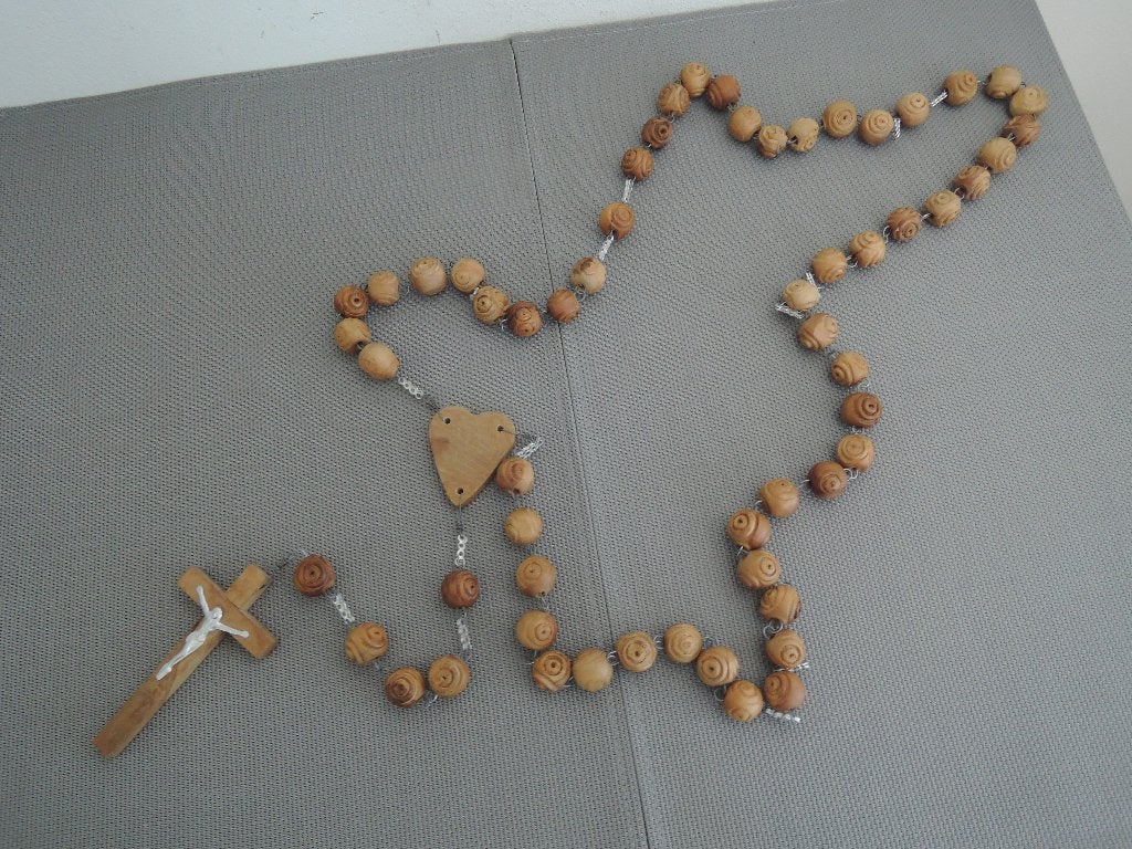 Hele grote houten rozenkrans, Ophalen of Verzenden, Zo goed als nieuw, Christendom | Katholiek