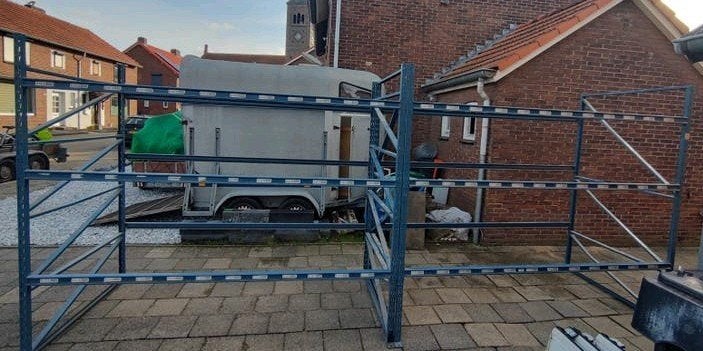 Stevige stelling voor opslag of werkplaats, Magazijn, Ophalen, Zo goed als nieuw
