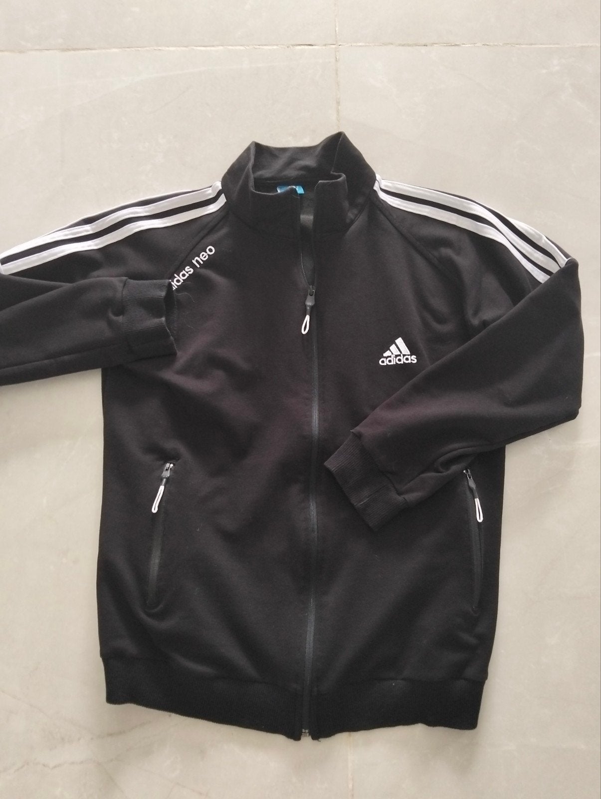 Adidas Neo Trainingsjack Zwart Maat M, Adidas Neo, Maat 48/50 (M), Zwart, Ophalen of Verzenden