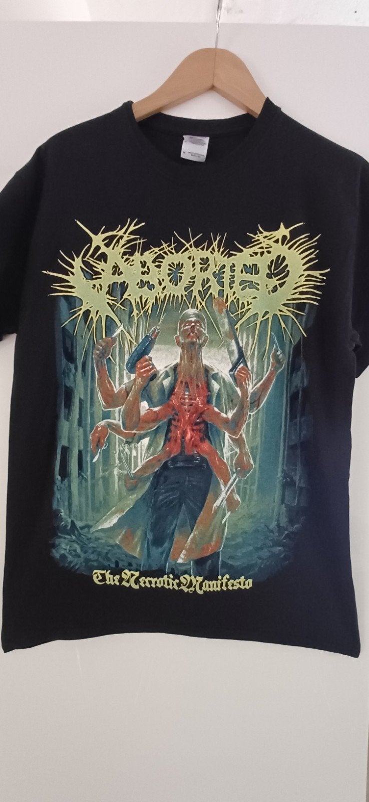 Aborted T-shirt, Zwart, Nieuw, Gildan, Verzenden