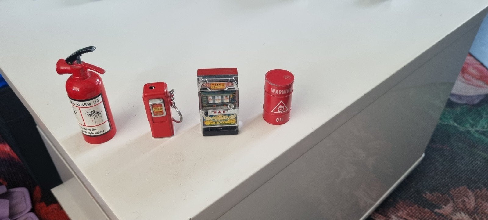 Vintage aanstekers  Brandblusser, Gokkast, Olievat, Ophalen of Verzenden, Gebruikt