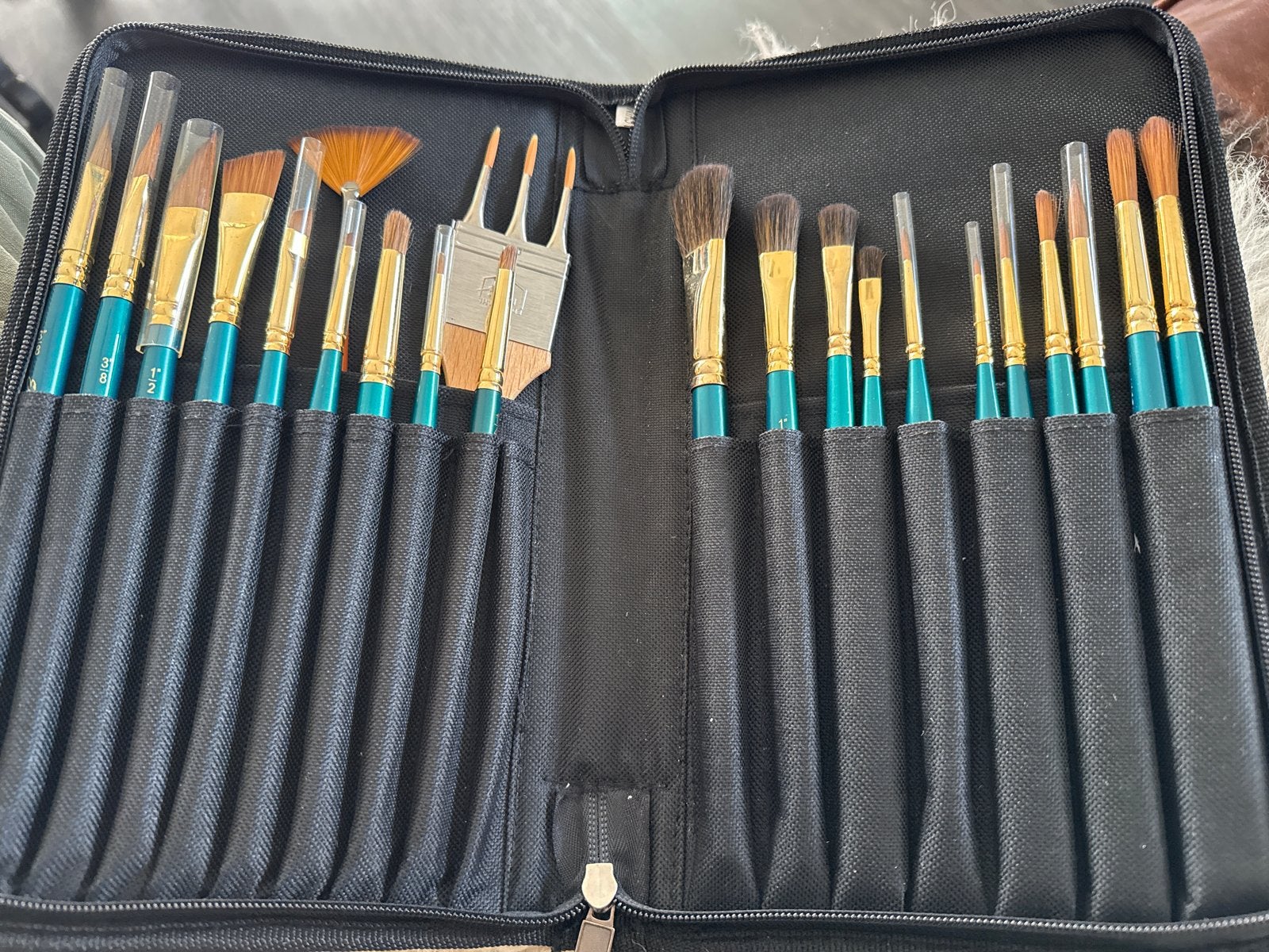 Complete set penselen in etui, Ophalen, Nieuw, Penseel of Kwast
