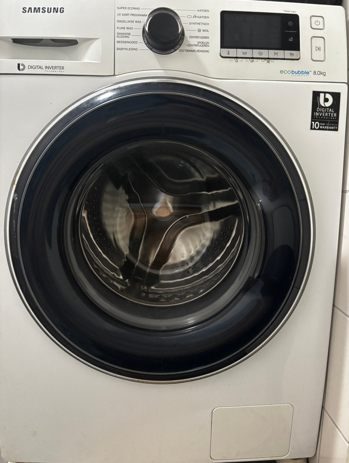 Samsung ecobubble wasmachine 8 kilo, Witgoed en Apparatuur, Wasmachines, 1200 tot 1600 toeren, Gebruikt, 8 tot 10 kg, Ophalen of Verzenden