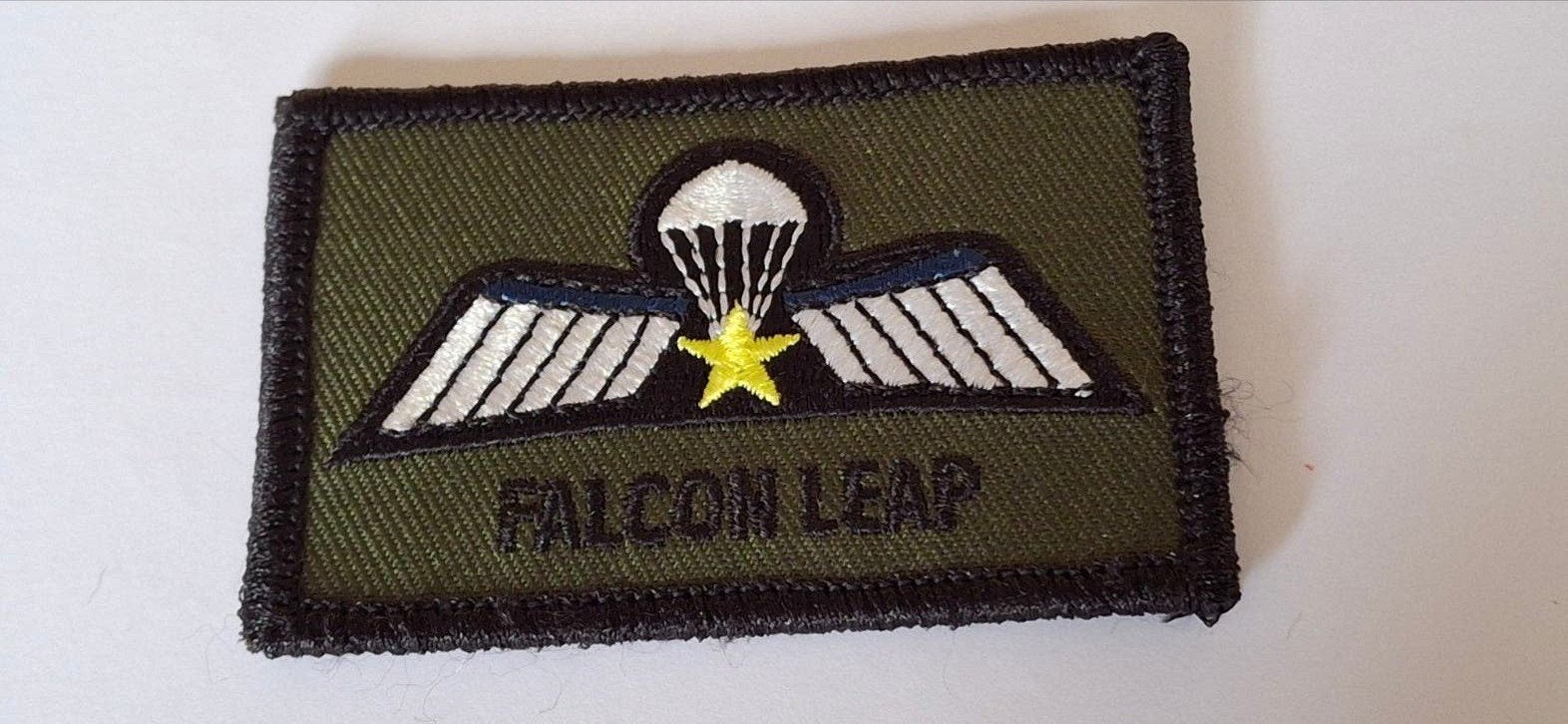 Embleem FALCON LEAP, Ophalen of Verzenden, Landmacht, Nederland, Embleem of Badge