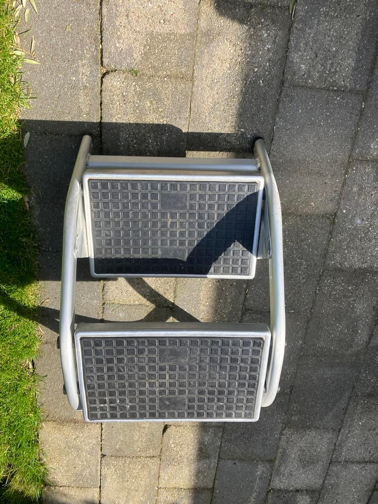 Haba aluminium dubbele opstap, Ophalen of Verzenden, Zo goed als nieuw