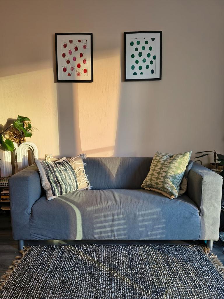 Grijze Ikea klippan bank, Huis en Inrichting, Banken | Bankstellen, Gebruikt, Tweepersoons, 150 tot 200 cm, 75 tot 100 cm, Ophalen