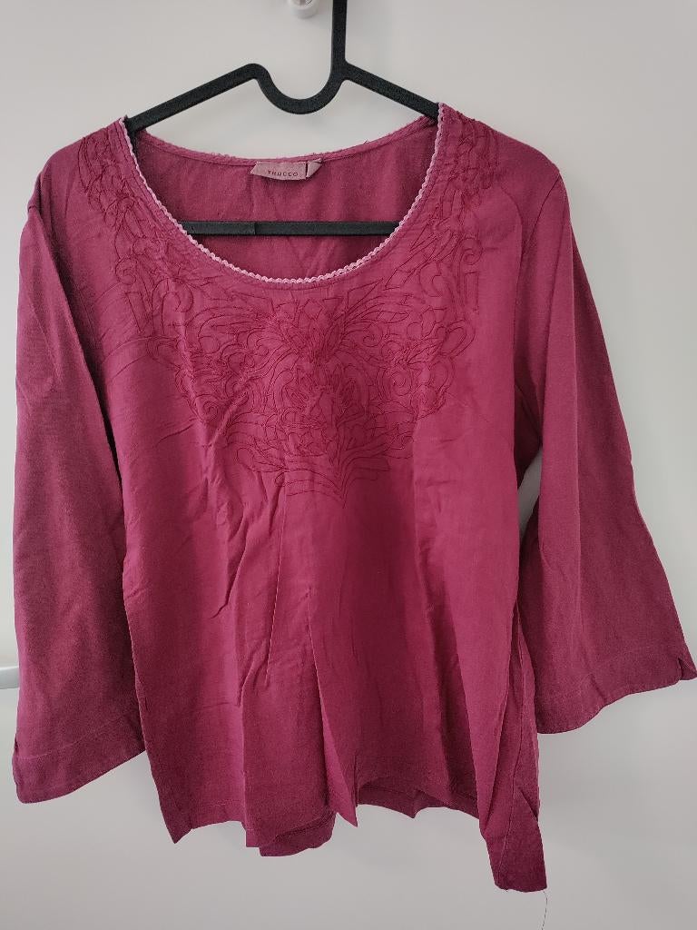 Blouse Trucco burgundy size M, Ophalen of Verzenden, Zo goed als nieuw