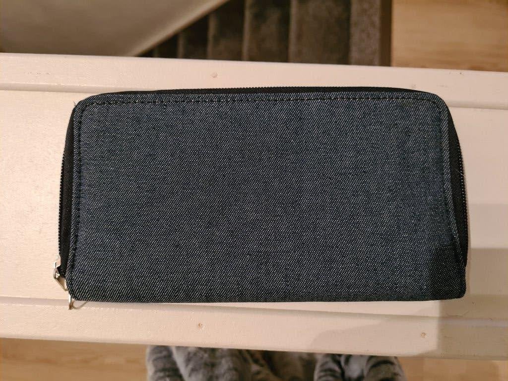 Donkerblauwe portemonnee met rits, Ophalen of Verzenden, Zo goed als nieuw, Blauw, Overige merken