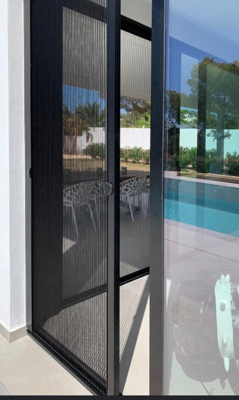 Hordeur Unilux plissé fit easy ral 7016 bxh max 98x212cm, Ophalen, Hordeur, Nieuw, 200 tot 215 cm