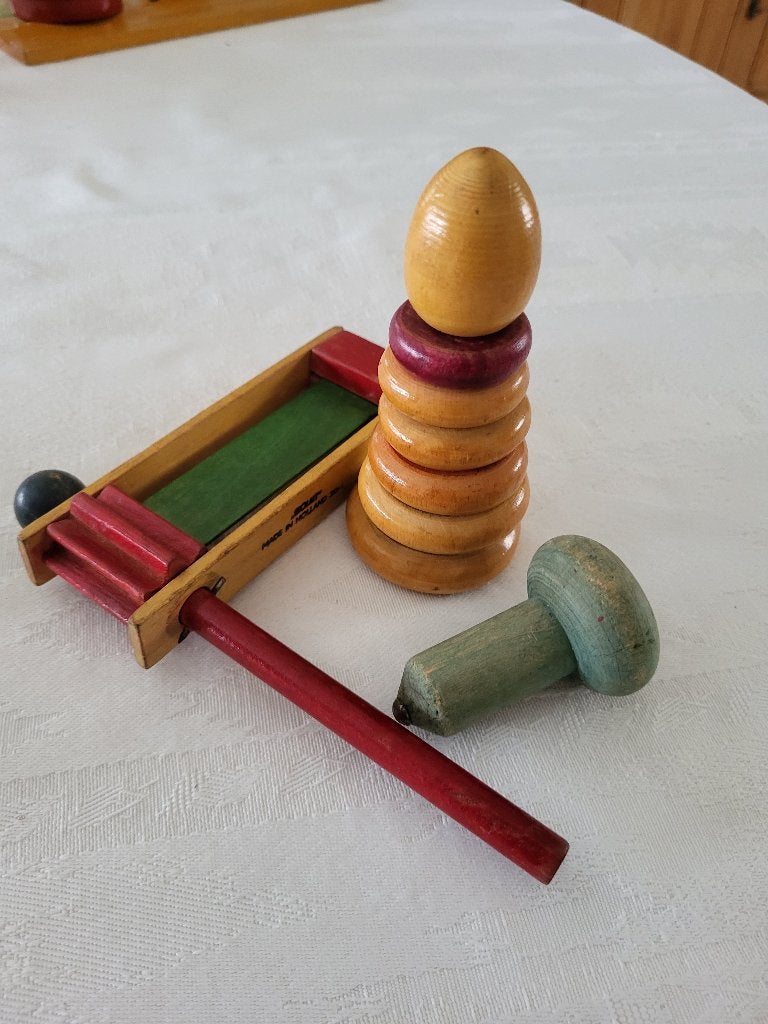 houten vintage kinder speelgoed, Ophalen of Verzenden, Gebruikt