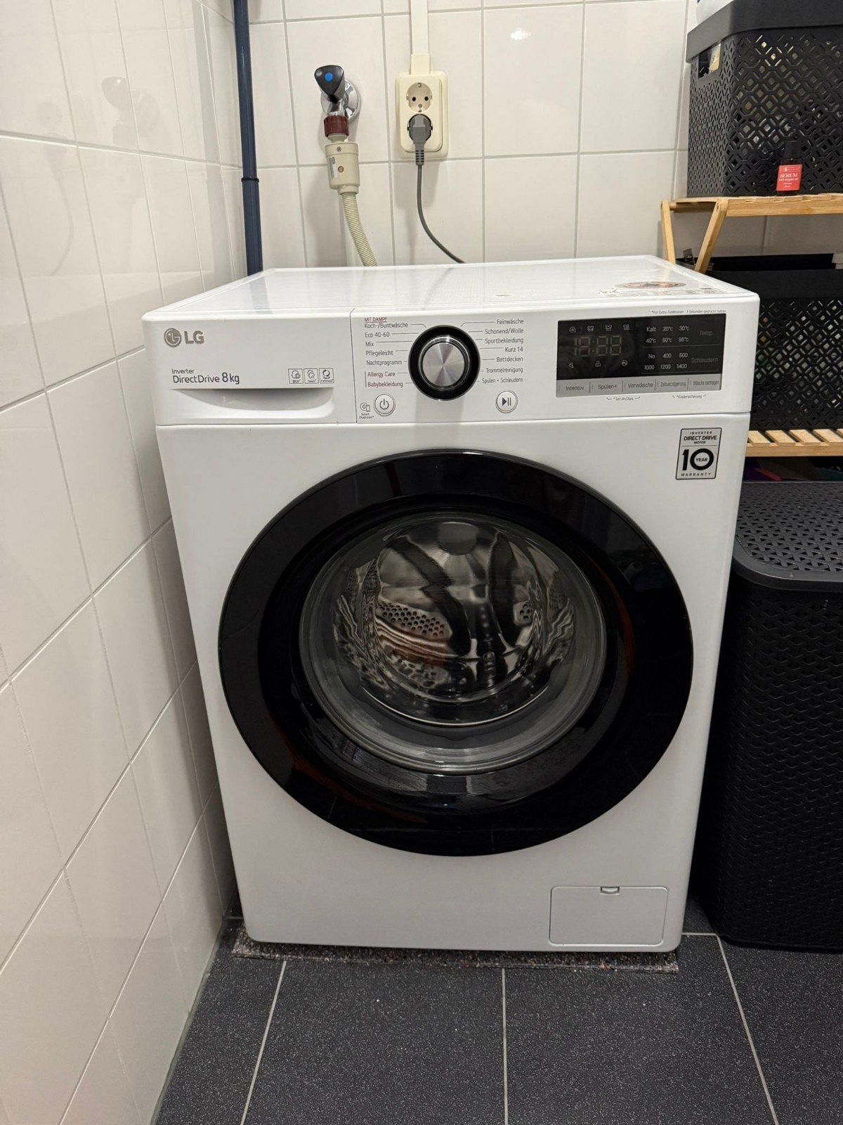 LG Wasmachine F4WV308SB - 8kg - Lager defect - Vaals, Ophalen, Gebruikt, 1200 tot 1600 toeren, 85 tot 90 cm