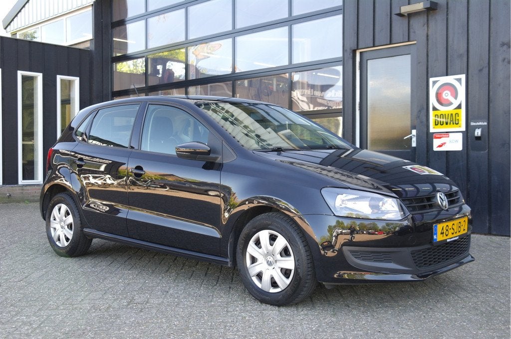 Volkswagen Polo 1.2 Easyline | NL-Auto | Navi | Airco | Elek, Auto's, Euro 5, Zwart, 60 pk, 1198 cc