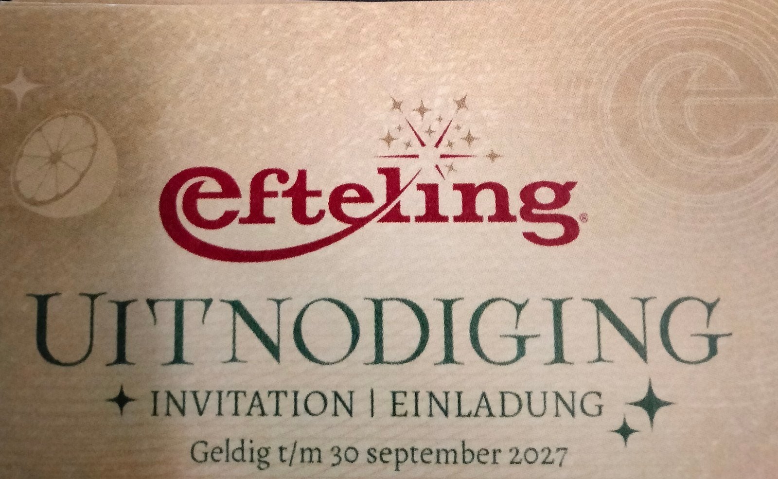 2 Efteling kaartjes per stuk 40€, Tickets en Kaartjes, Drie personen of meer, Ticket of Toegangskaart
