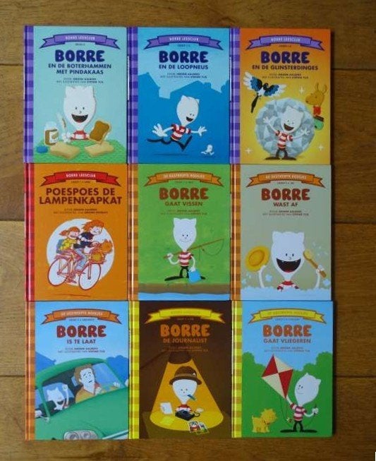 Set van 9 Borre boekjes groep 0, 1, 2 Borre Leesclub, Boeken, Fictie algemeen, Jongen of Meisje, Ophalen of Verzenden, Zo goed als nieuw