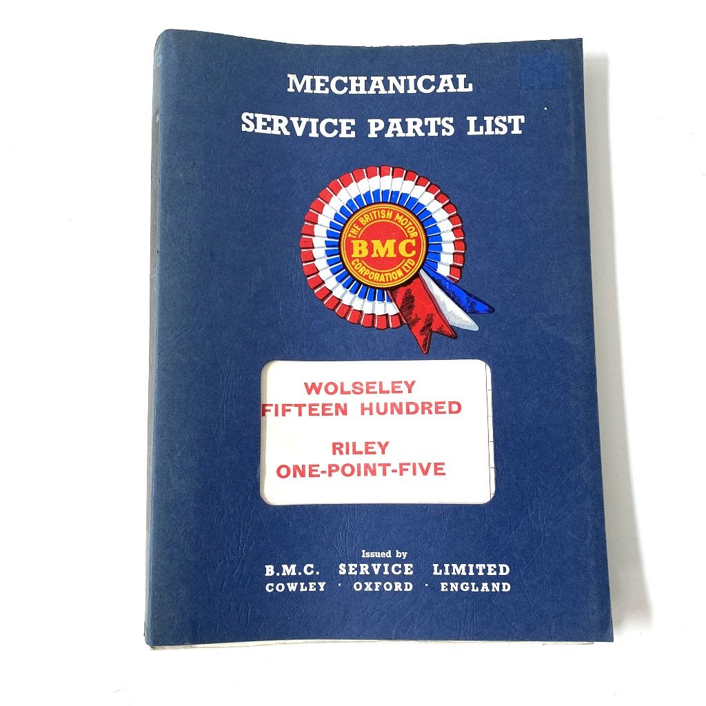 Wolseley 1500 /  Riley 1.5 Mechanical service parts list, Verzenden