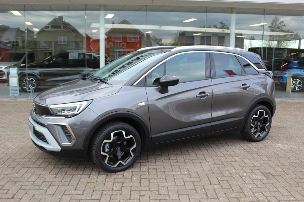 Opel Crossland 1.2-110pk Turbo Ultimate. Mooie en luxe hoogz, 12 maanden, 840 kg, Gebruikt, Zwart