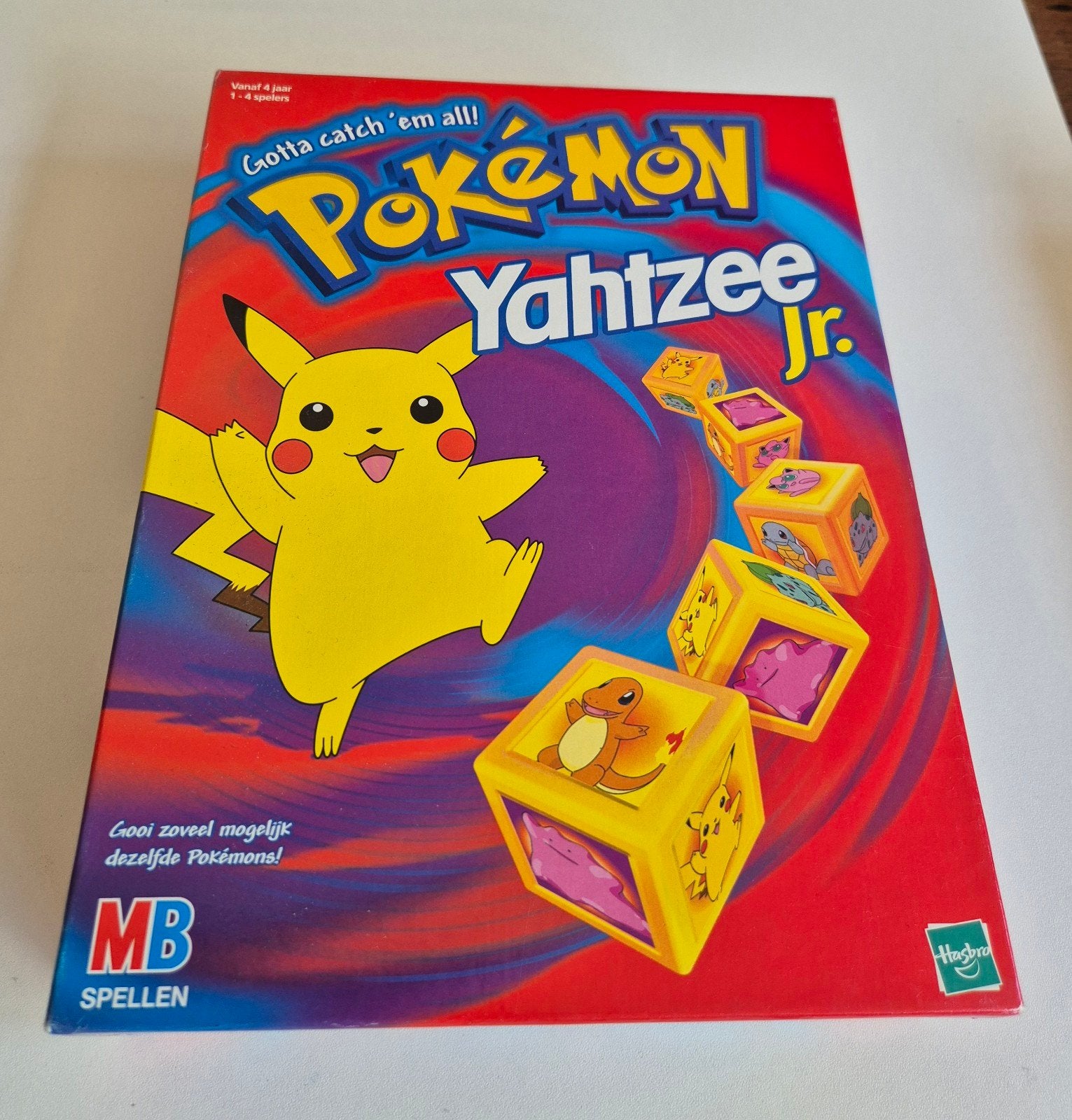 Pokémon Yahtzee Jr. Bordspel - Zo goed als nieuw, Een of twee spelers, Ophalen of Verzenden, Zo goed als nieuw, MB Spellen