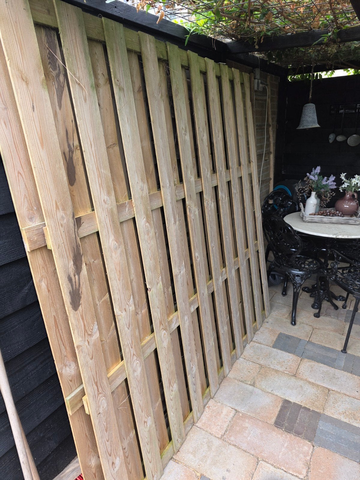 5 schuttingdelen 180x180, Tuin en Terras, Ophalen, Hout, Minder dan 3 meter, 1 tot 2 meter