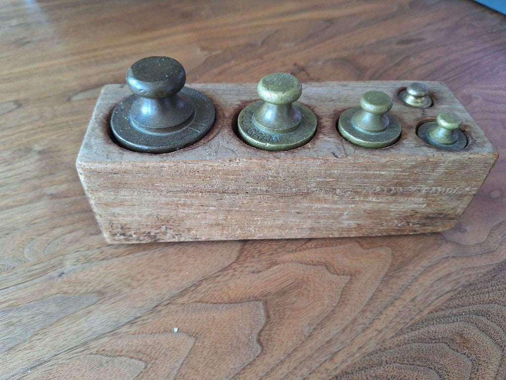Oud gewichten blok, Antiek en Kunst, Verzenden