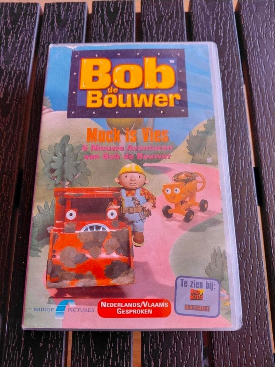 Bob de bouwer - Muck is vies videoband. Fox kids., Gebruikt, Alle leeftijden, Ophalen of Verzenden, Poppen of Stop-motion