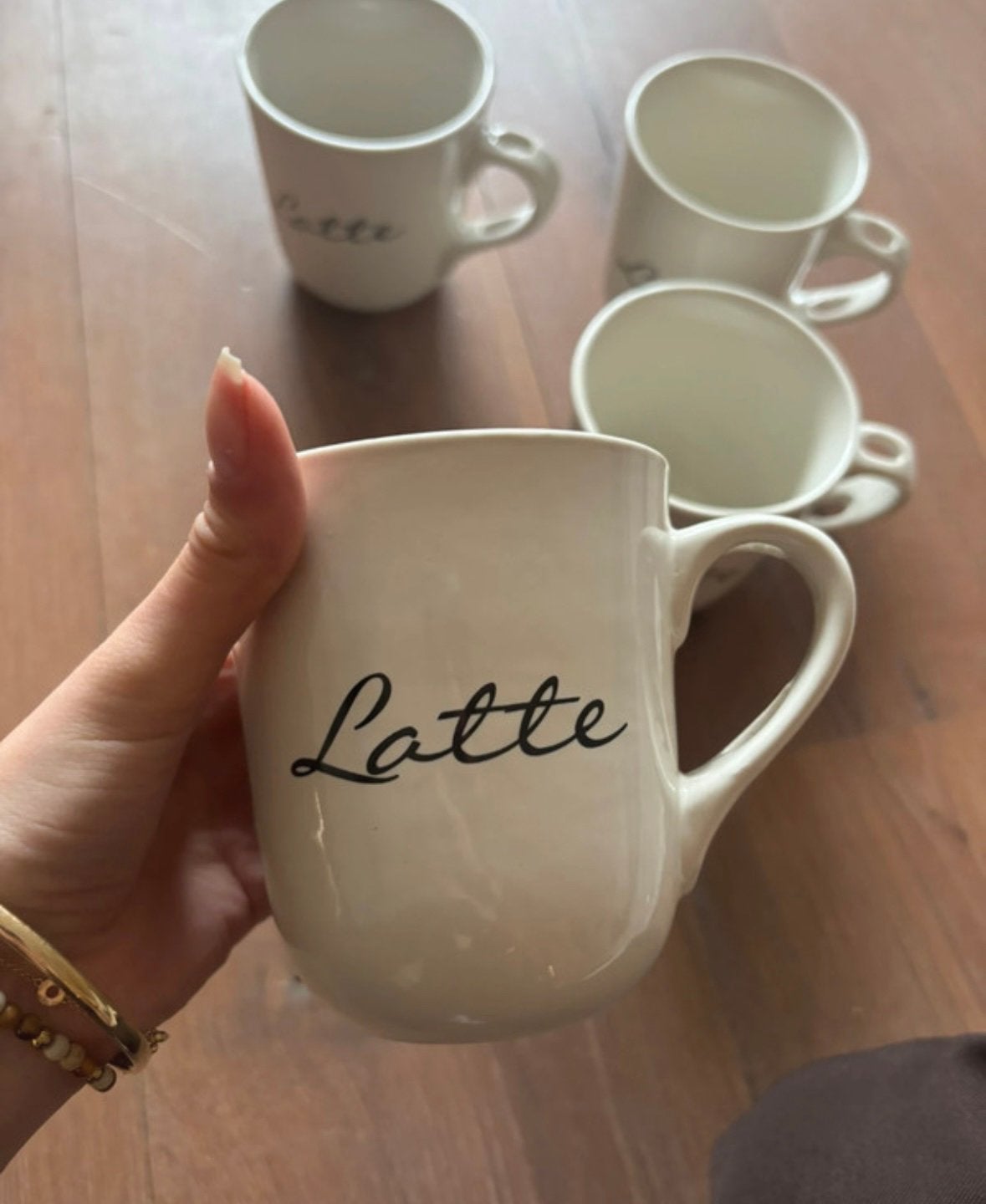 Latte kopjes riviera maison 4x, Huis en Inrichting, Ophalen of Verzenden, Gebruikt