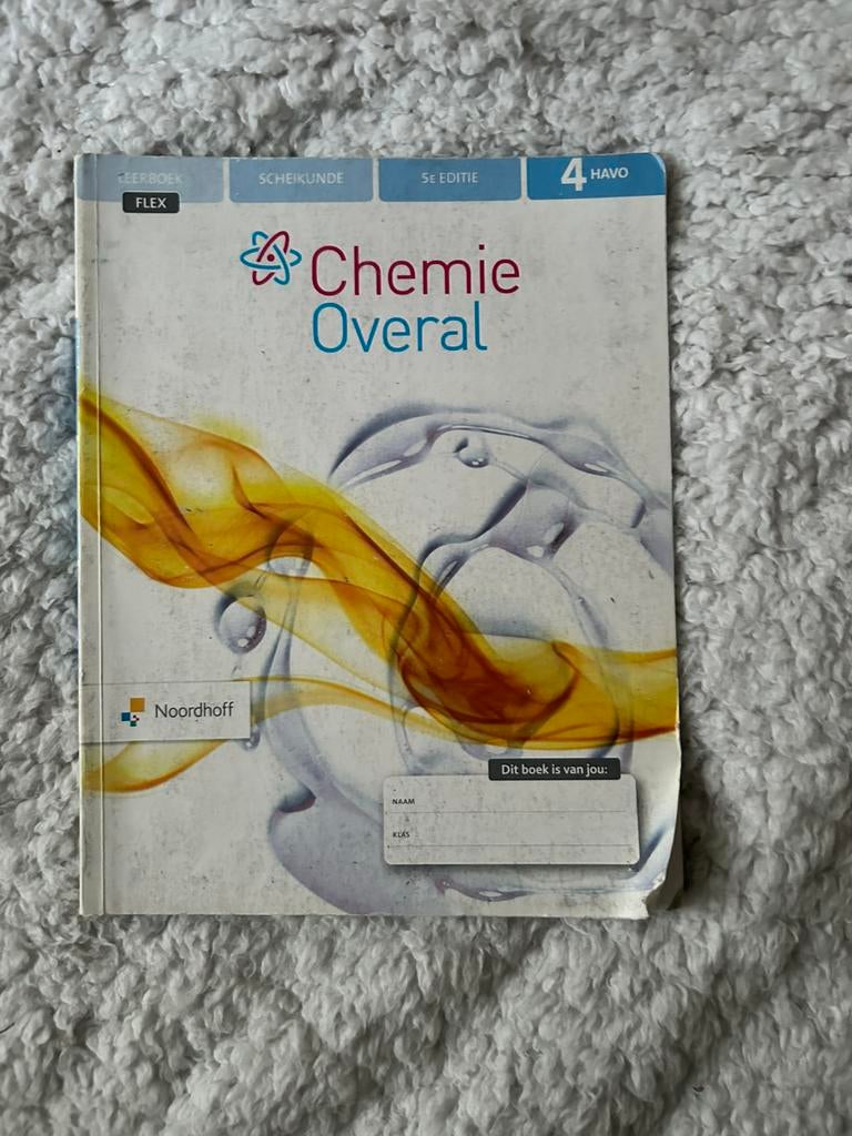 Chemie overal Scheikunde 4 HAVO, Boeken, Ophalen of Verzenden, Gelezen, HAVO, Scheikunde