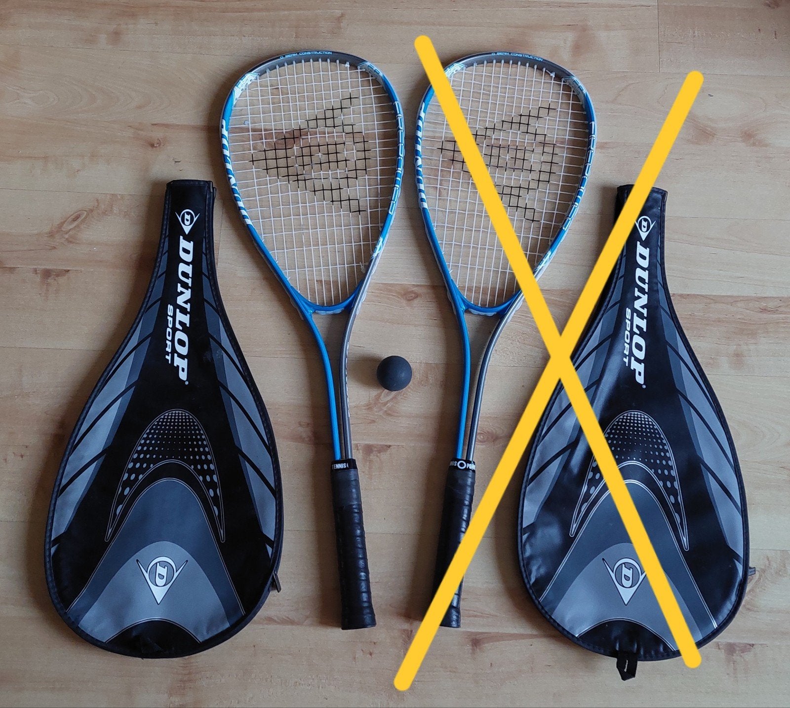 Dunlop Firepower Tour squashracket met beschermhoes, Ophalen, Zo goed als nieuw, Racket, Met hoes