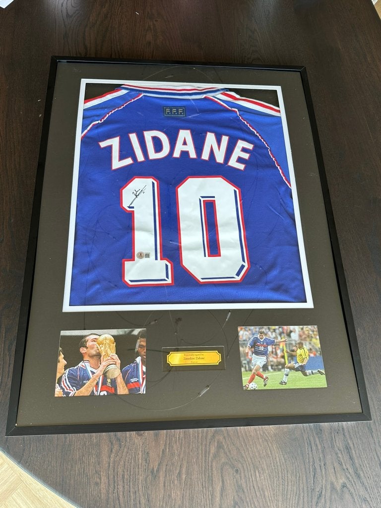 Hand gesigneerd shirt Zinedine Zidane, met COA (Beckett), Buitenlandse clubs, Legend@zidane.com, Frankrijk, Nieuw