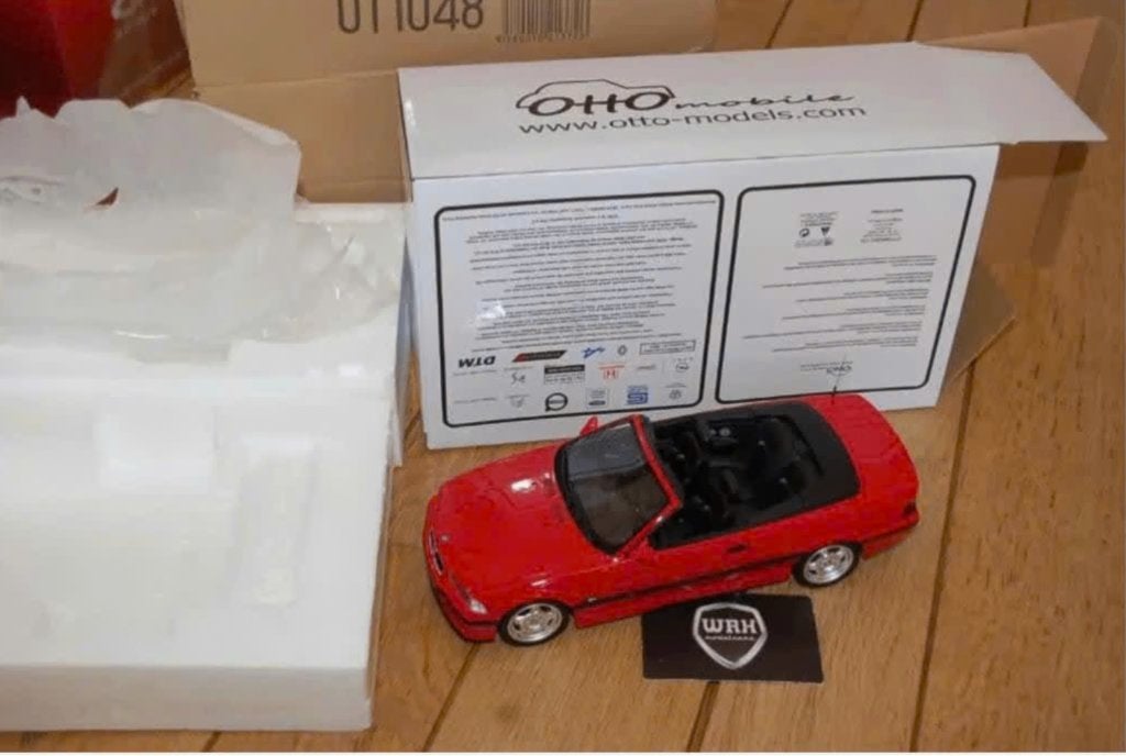 1:18 BMW M3 E36 CABRIO red Otto mobile OT1048 in box WRH, Verzenden, Zo goed als nieuw, Auto, OttOMobile