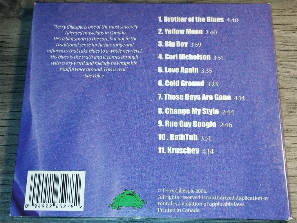Terry Gillespie & Granary Band - Brother Of The Blues, Ophalen of Verzenden, 1980 tot heden, Zo goed als nieuw, Jazz