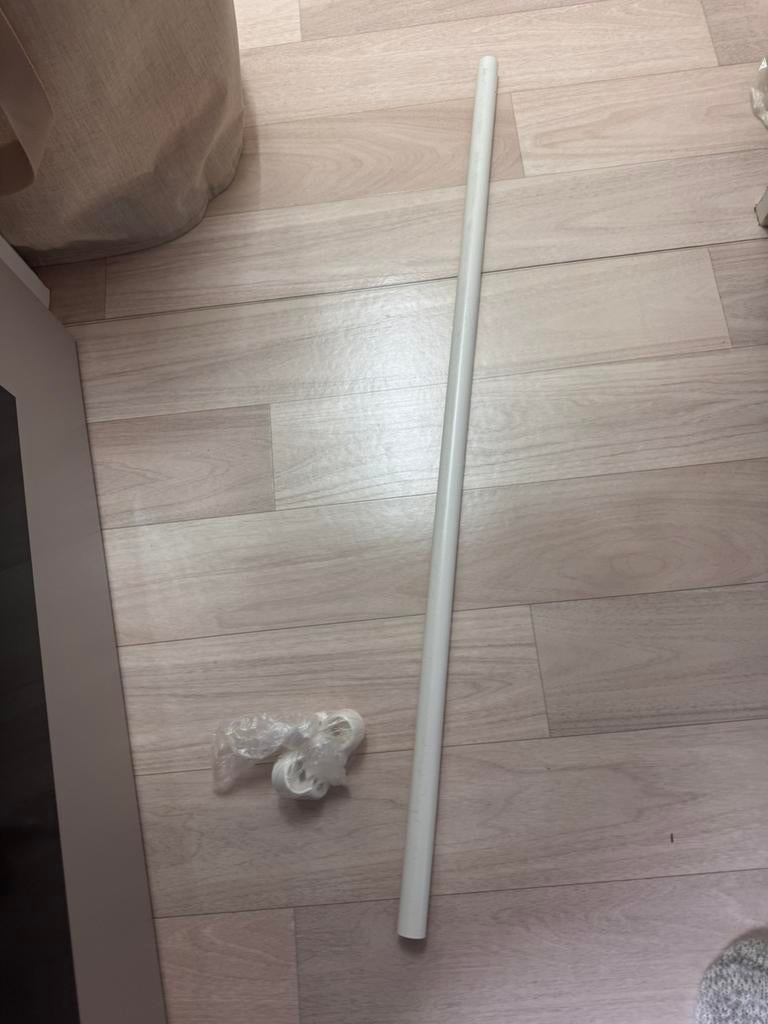 Kledingroede Ikea 1 meter, wit, Zo goed als nieuw, Minder dan 25 cm, Minder dan 100 cm, 50 tot 100 cm