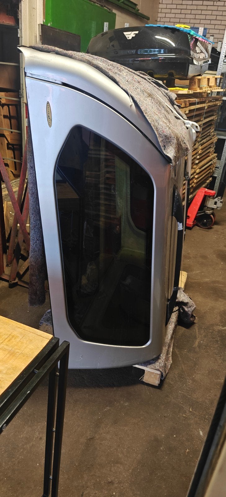 Nissan Navara 2013 king can Hardtop - Zilverkleurig, Auto-onderdelen, Ophalen, Gebruikt, Achterklep, Achter