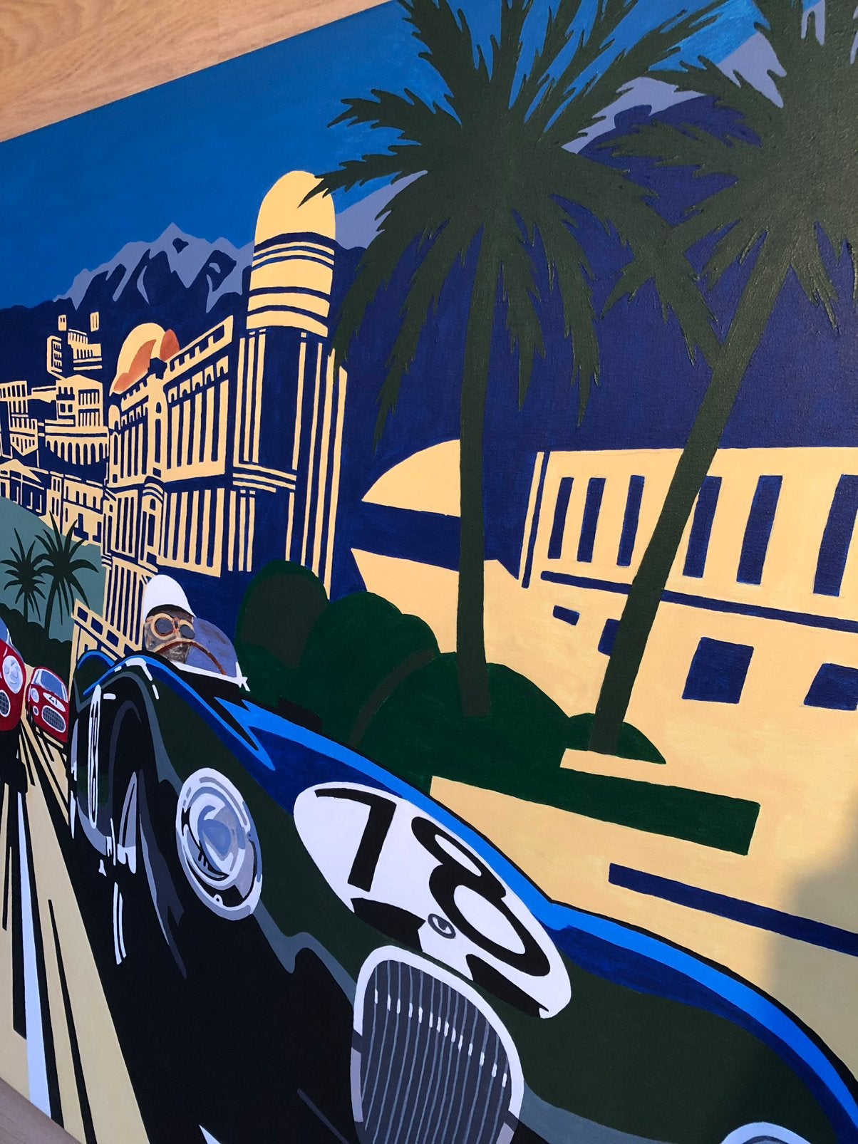 Mooi acrylverf schilderij “ Monaco “, Ophalen