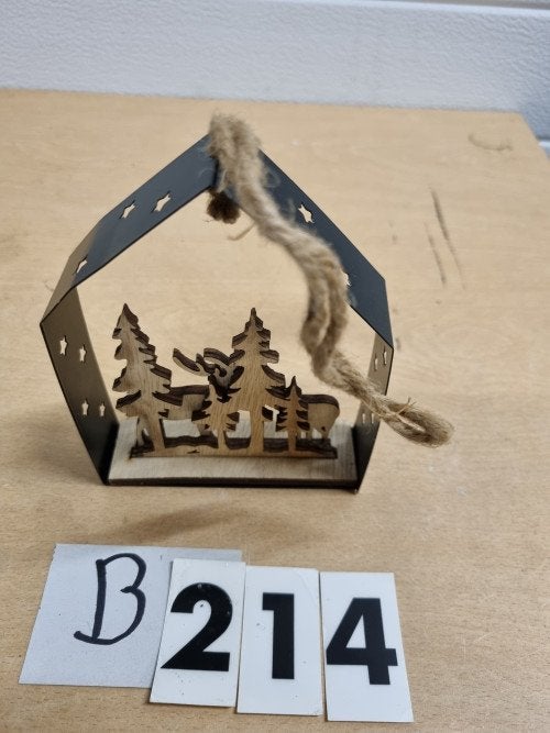 B214 kerst voorstelling hout hanger, Diversen, Kerst, Ophalen of Verzenden, 'T Olde Gre-j, Info@toldegrej.nl, Endepoelstraat 20f Didam