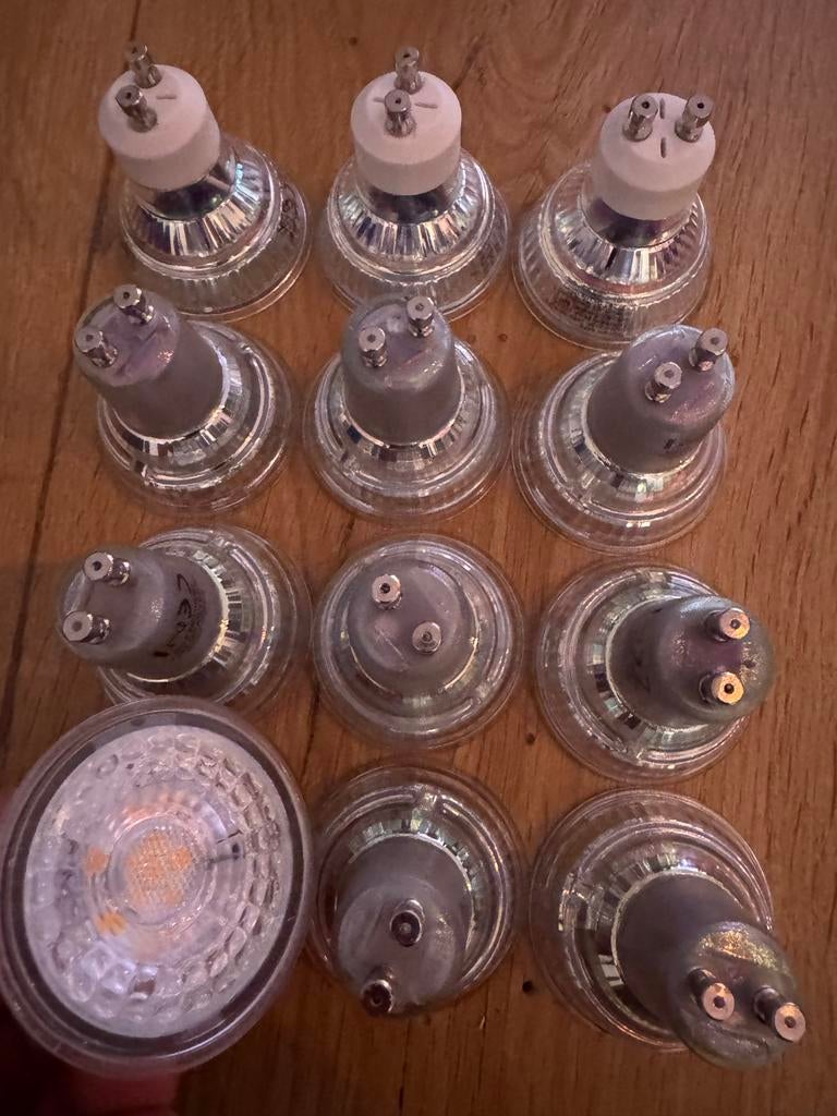 9x Dimbare LED GU10 Lampen 5.5W 2700 en 3 x normale g10 led, 30 tot 60 watt, Led-lamp, Bipin of Steekvoet, Ophalen of Verzenden