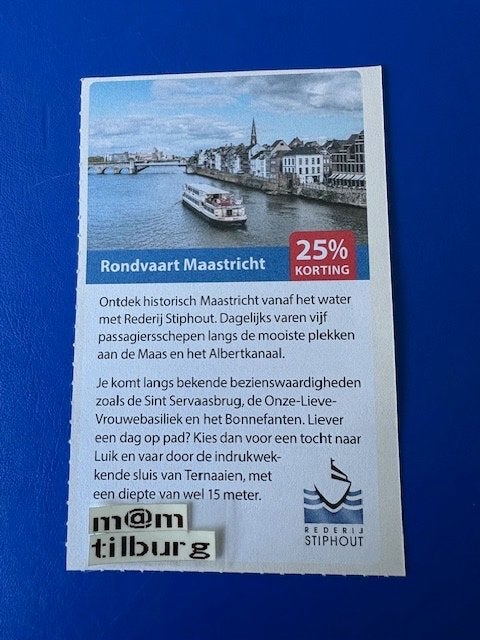 Rondvaart Maastricht 25% korting tot 1-7-2027, Drie personen of meer, Kortingsbon, Overige typen