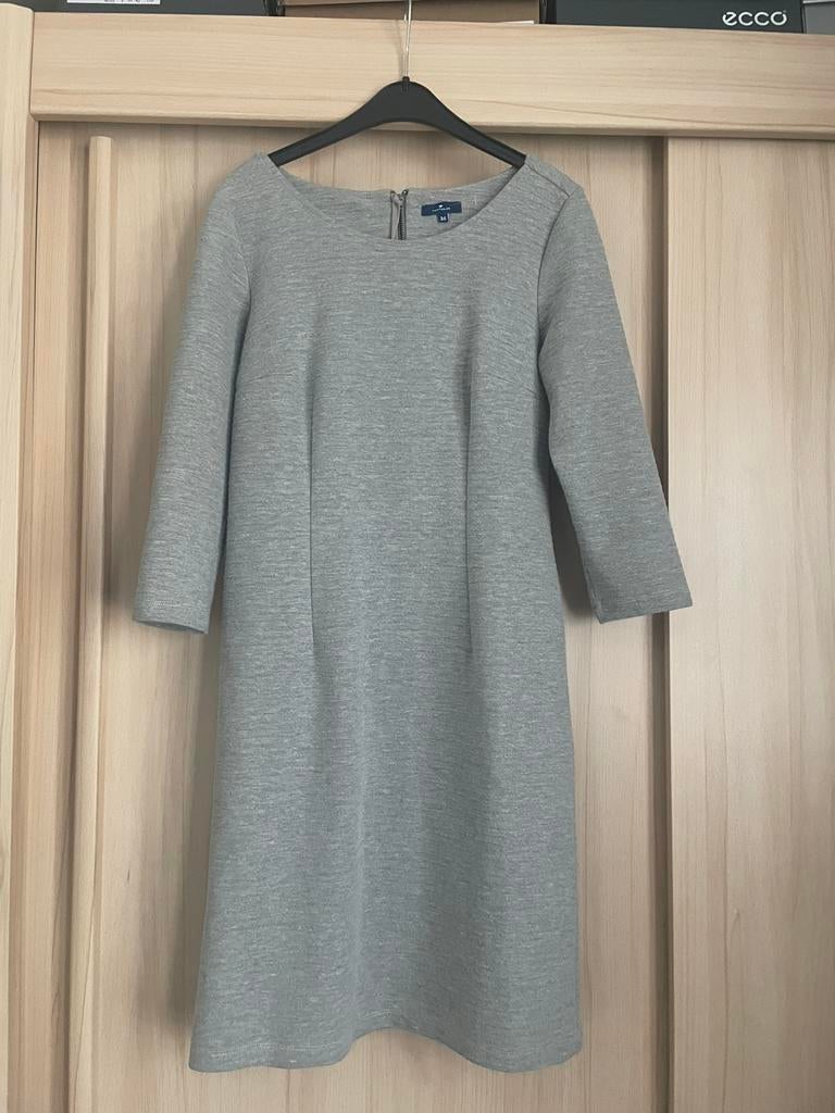 Nieuw jurk tom tailor grijs lichtgrijs 36 S, Nieuw, Ophalen of Verzenden, Maat 36 (S), Grijs