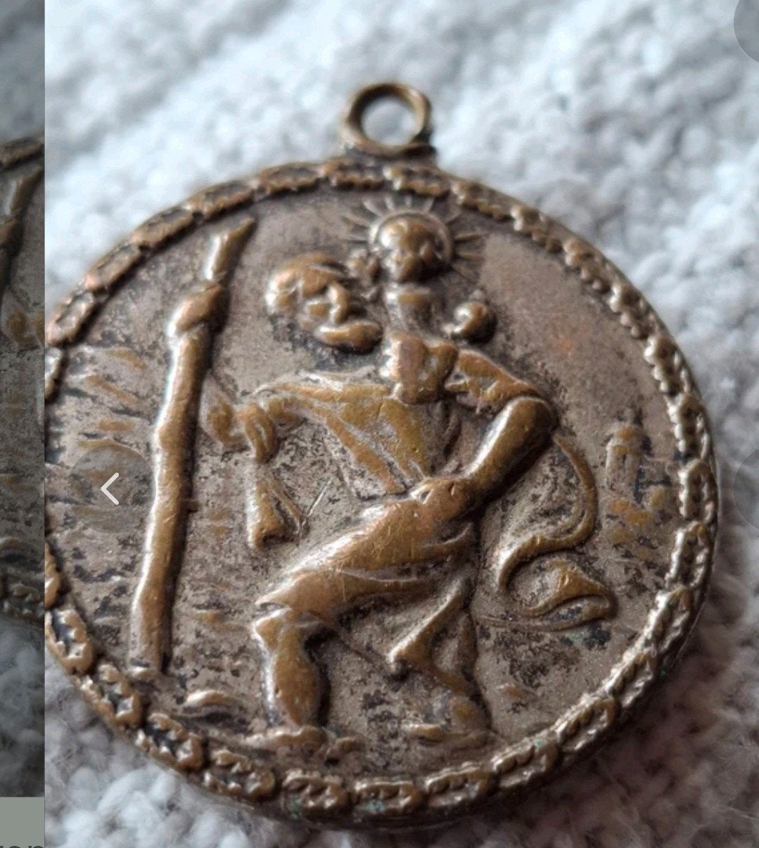 Vintage Sint Christoffel Medaille/Munt, Ophalen of Verzenden