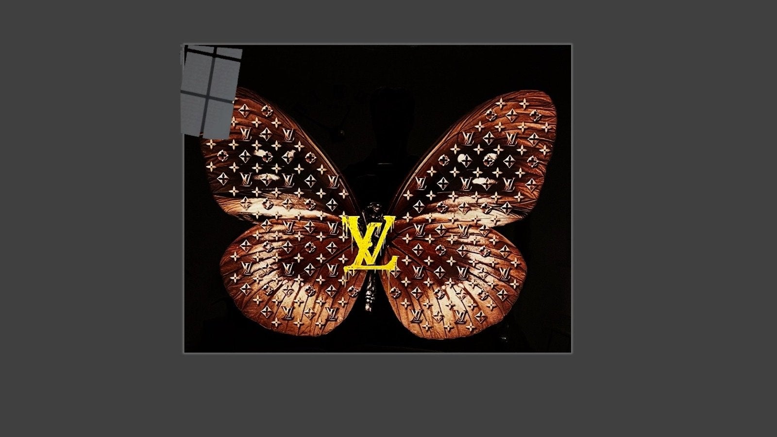 Luxe Vlinder Kunstwerk - Louis Vuitton Stijl 80x60, Ophalen of Verzenden