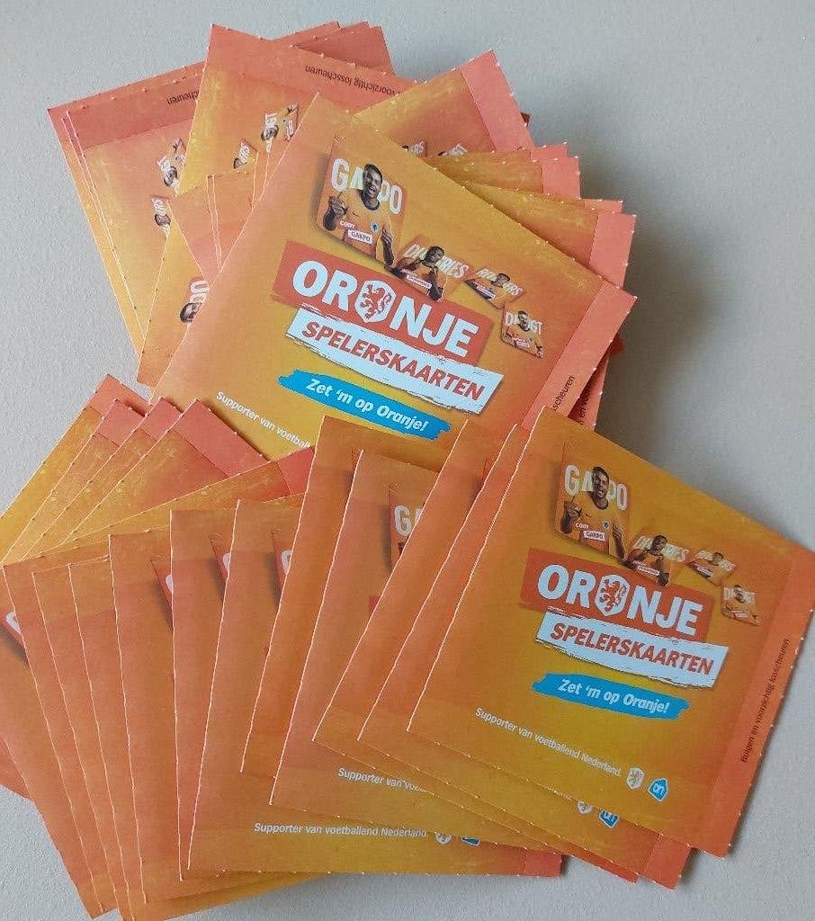 40 Onderzetters/Spelerskaarten Oranje AH(=20 pakjes) € 4,00, Albert Heijn, Ophalen