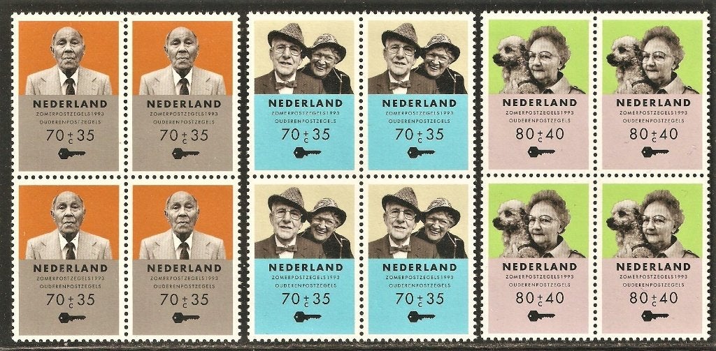 Nederland 1557-1559 blokken zomerzegels, ouderenzegels., Verzenden, Postfris