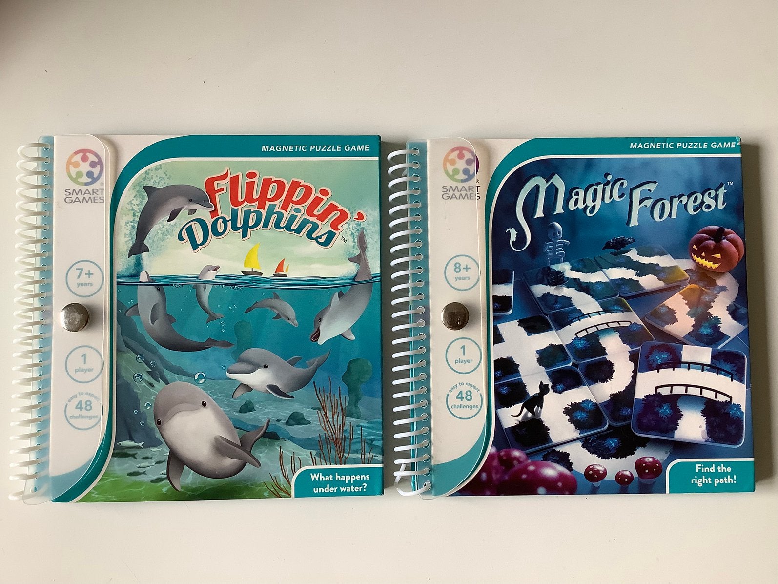 2 SmartGames - Flippin' Dolphins + SmartGame Magic Forest, Ophalen, Zo goed als nieuw