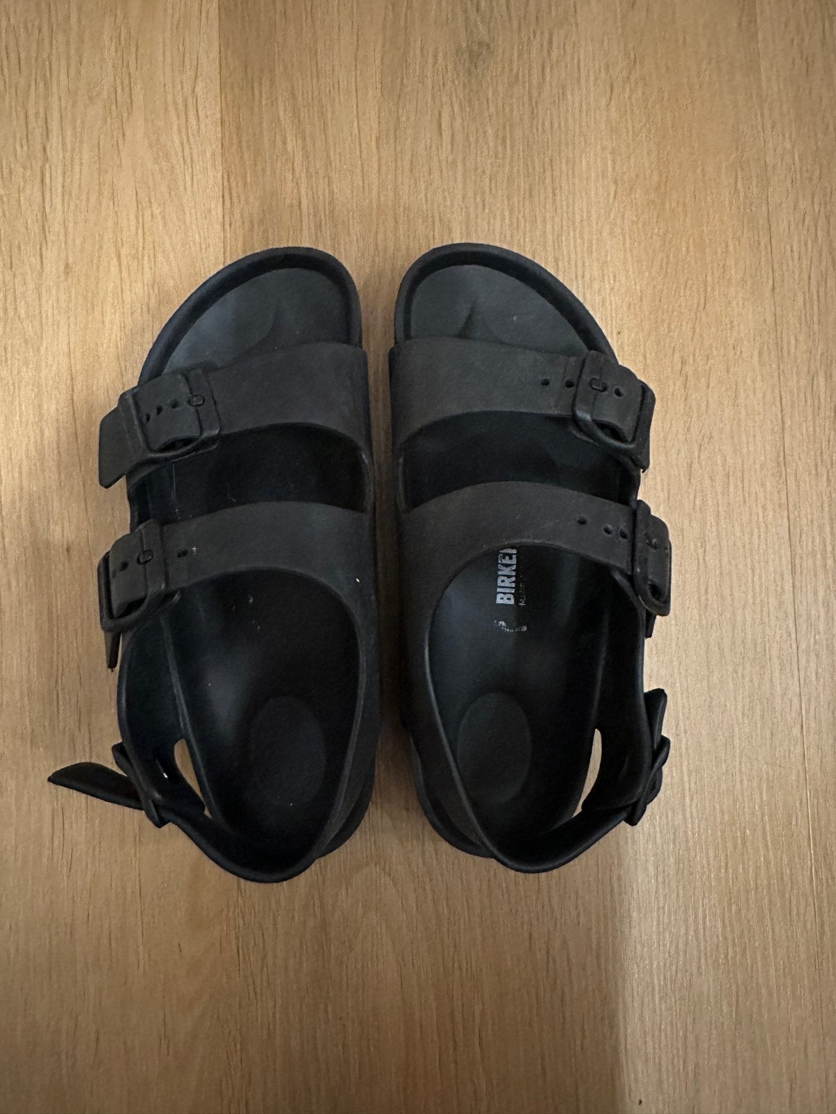 Zwarte Birkenstock slippers - Maat 35, Verzenden, Gedragen, Zwart, Slippers