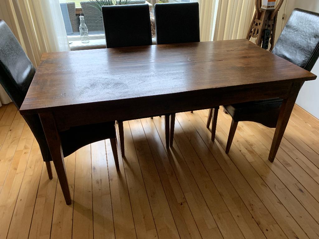 Tafel, Ophalen, Gebruikt, Teakhout, 50 tot 100 cm