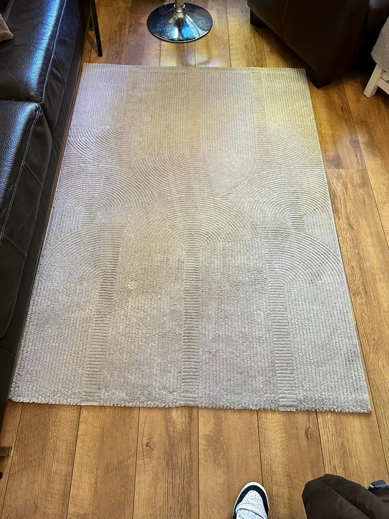 beige kleed 170 bij 120 cm, Huis en Inrichting, Stoffering | Tapijten en Kleden, Ophalen, 100 tot 150 cm, Beige, Zo goed als nieuw