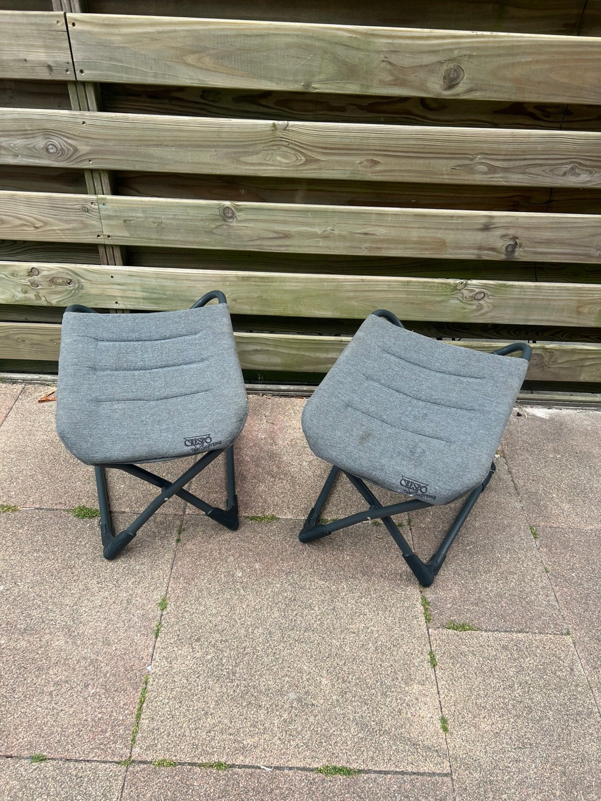 Crespo AP-231 Air-Deluxe voetenbank - Grey, Verzenden, Zo goed als nieuw, Campingstoel